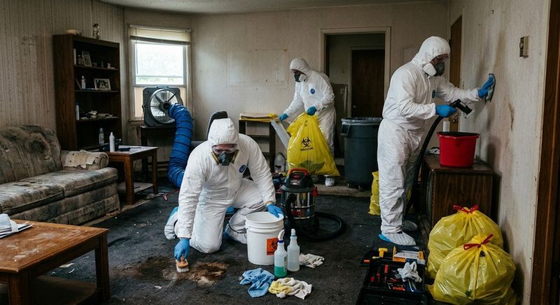 Local Biohazard Cleaning pros at work